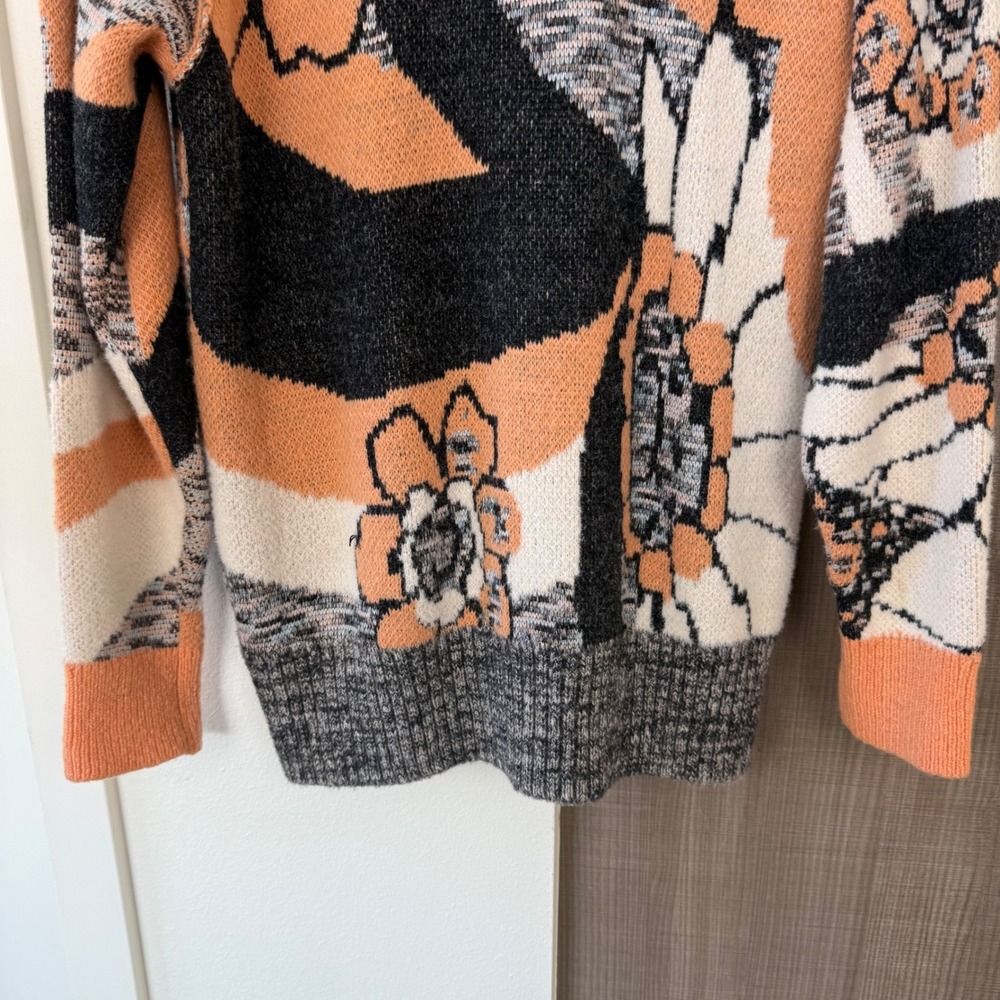 Free People August Cardigan in Peach Petals Combo Sweater Size XS - Picture 11 of 13
